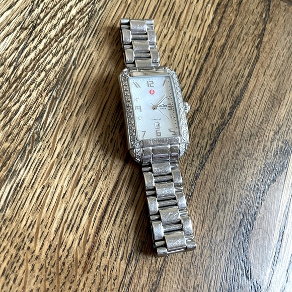 Michele Accessories - Michele watch with diamonds around face